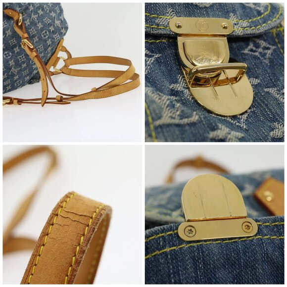 LOUIS VUITTON Monogram Denim Sac A Dos GM Backpack Blue M95056 LV Auth 30454A - Picture 16 of 16